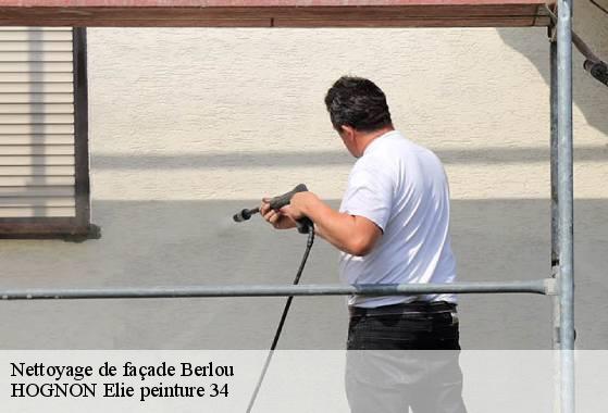 Nettoyage de façade  berlou-34360 HOGNON Elie peinture 34