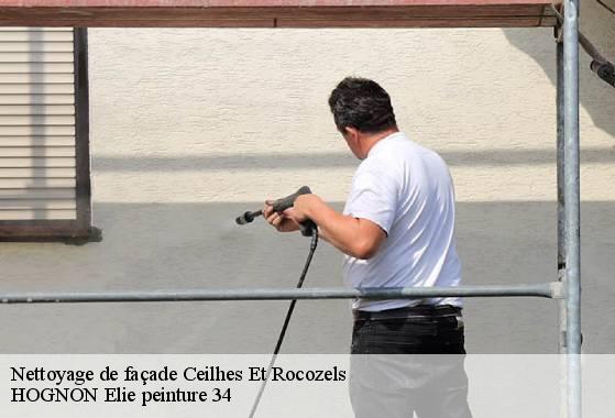 Nettoyage de façade  ceilhes-et-rocozels-34260 HOGNON Elie peinture 34