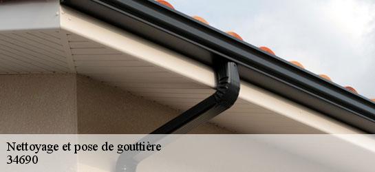Nettoyage et pose de gouttière 34690
