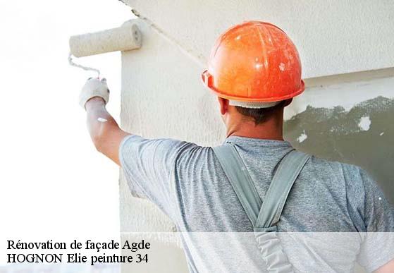Rénovation de façade  agde-34300 HOGNON Elie peinture 34