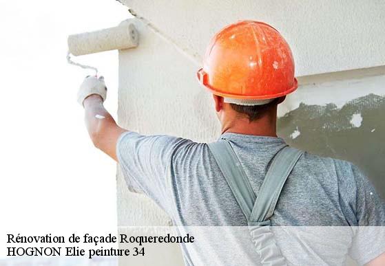 Rénovation de façade  roqueredonde-34650 HOGNON Elie peinture 34