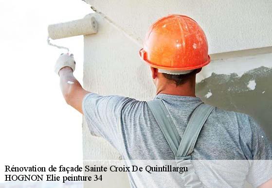 Rénovation de façade  sainte-croix-de-quintillargu-34270 HOGNON Elie peinture 34